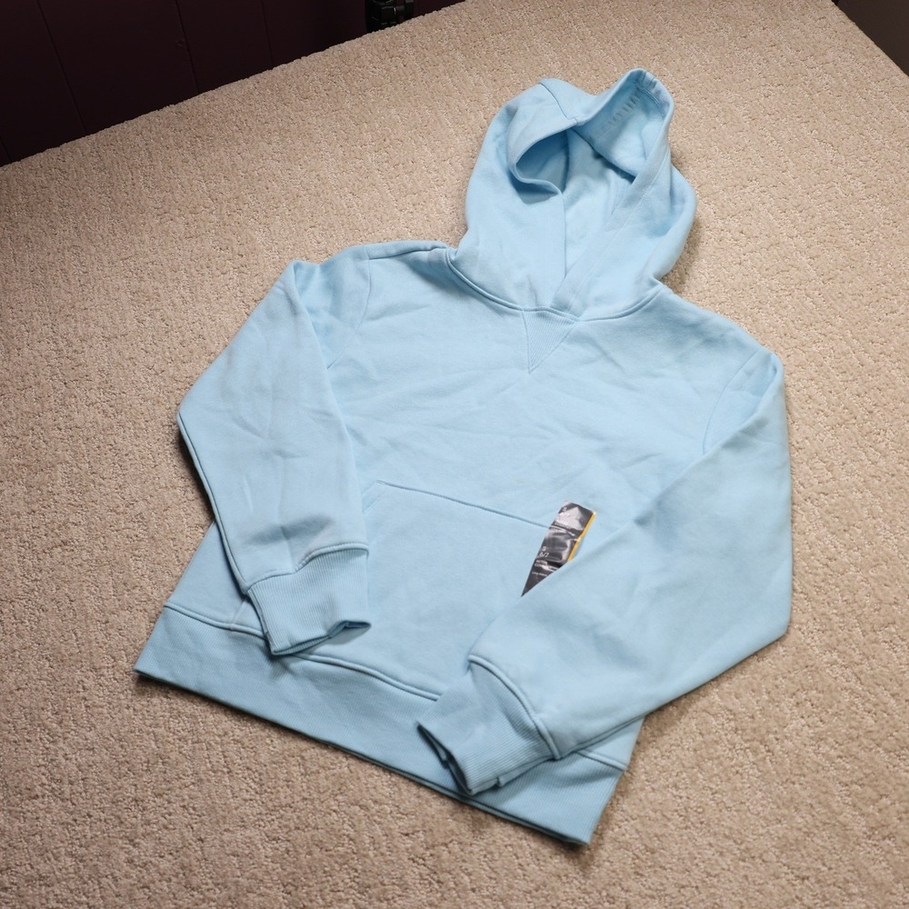 All in Motion Kids Light Blue Active Comfort Hoodie Sweatshirt Size S 6/7